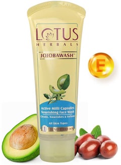 Lotus Herbals Jojobawash Active Milli Capsules Nourishing Face Wash, 120G, Multi  - Image 1