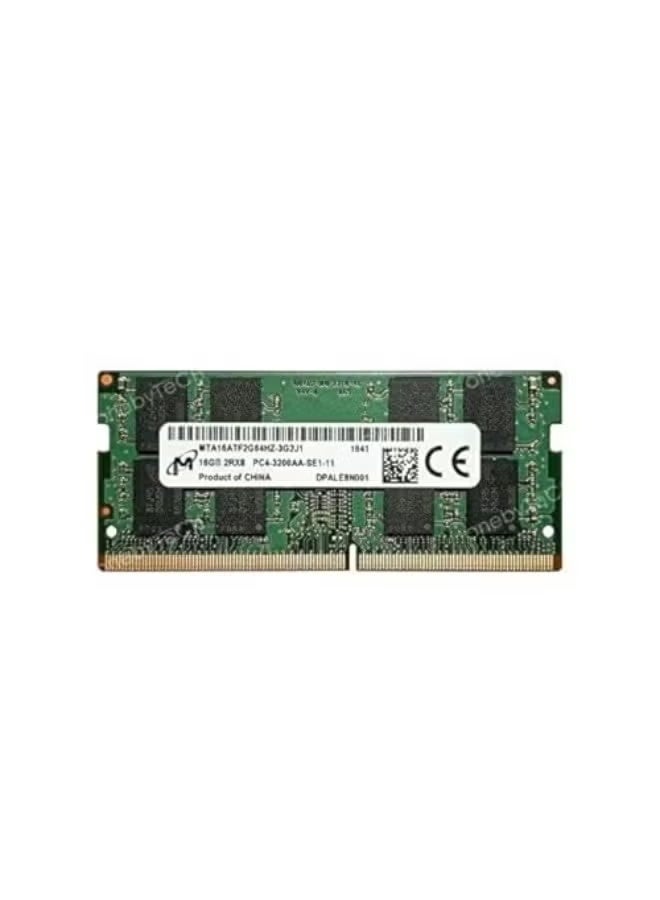 مايكرون وحدة ذاكرة RAM سعة 16 جيجابايت من نوع DDR4 بتردد 3200 ميجاهرتز (SODIMM) لأجهزة الكمبيوتر المحمول (Laptop وNotebook)، سرعة 3200 ميجاهرتز، معيار PC4-25600، 260 دبوساً، جهد 1.2 فولت، أداء عالٍ، وترقية موثوقة للأجهزة المتوافقة. - Image 1