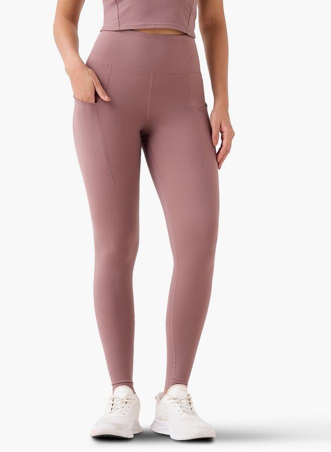 Active Yoga Slim Fit Leggings with Cell Phone Pocket - Image 1