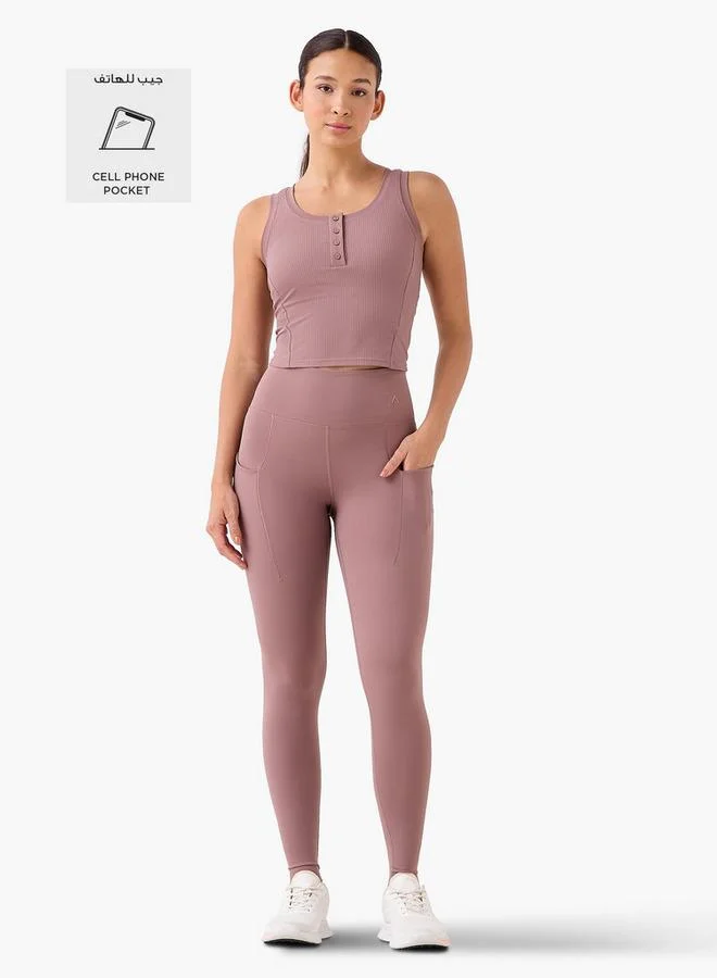 Splash Active Yoga Slim Fit Leggings with Cell Phone Pocket