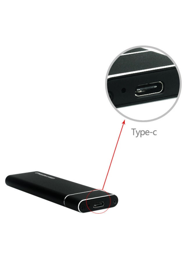 صندوق محرك الأقراص الصلبة المحمول SSD SATA Protocol USB 3.1 من النوع C إلى SSD SATA M.2 - اللون: Tn02 أسود a-c - Image 4