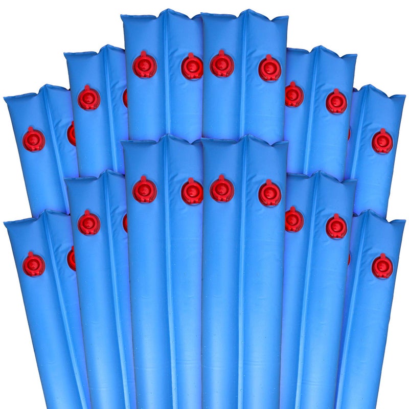 Robelle 10 ft 12Pack Extra Heavy Duty Blue Double Chamber Pool Cover Weights 42 MM Thick Vinyl Pool Water Bags Water Tubes