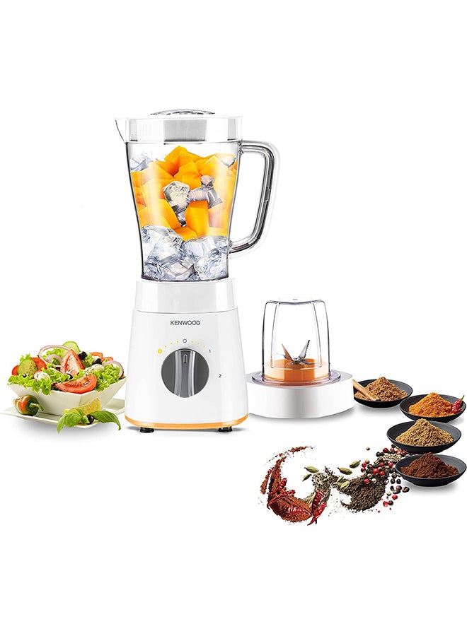 KENWOOD Blender Smoothie Maker with Multi Mill (Grinder/Chopper) - Ice Crush Function 2 L 500 W BLP15.150WH White - Image 1