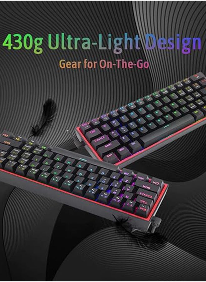 Redragon Fizz RGB 60% Wired Mechanical Gaming Keyboard (Black) (Dust-Proof Red) (K617-RGB) - pzsku/ZC3C37D4A59D636990BAAZ/45/_/1701863340/eeaedbae-42b8-42ec-8121-af73d5f16f39