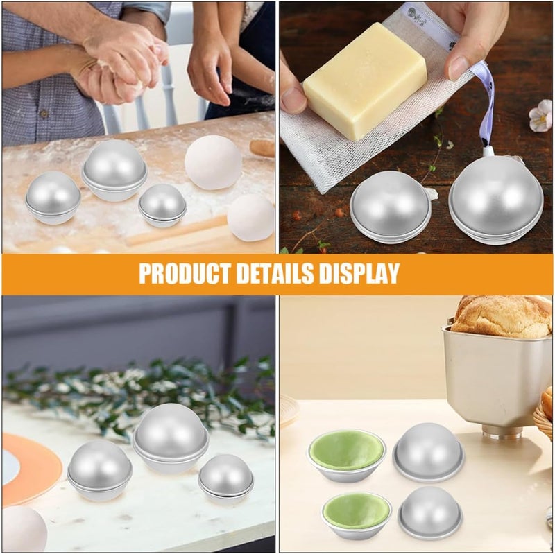 16pcs Aluminum Alloy Bath Salt Ball Mold Baking Soap Mold DIY Soap Making Supplies for Handmade Bath Bombs Crafting - Image 5