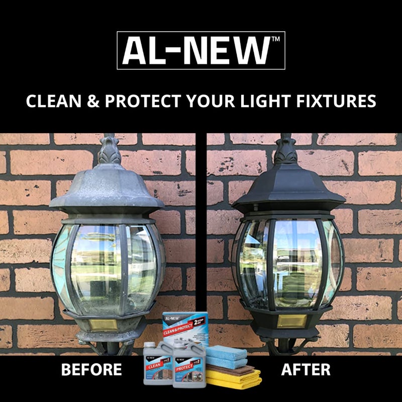 AL-NEW 2 Step Clean & Protect Kit | Clean, Restore, & Protect Your Outdoor Patio Furniture, Garage Doors, Exterior Lights, Window Frames, and More (16 Ounce Kit) - Image 5
