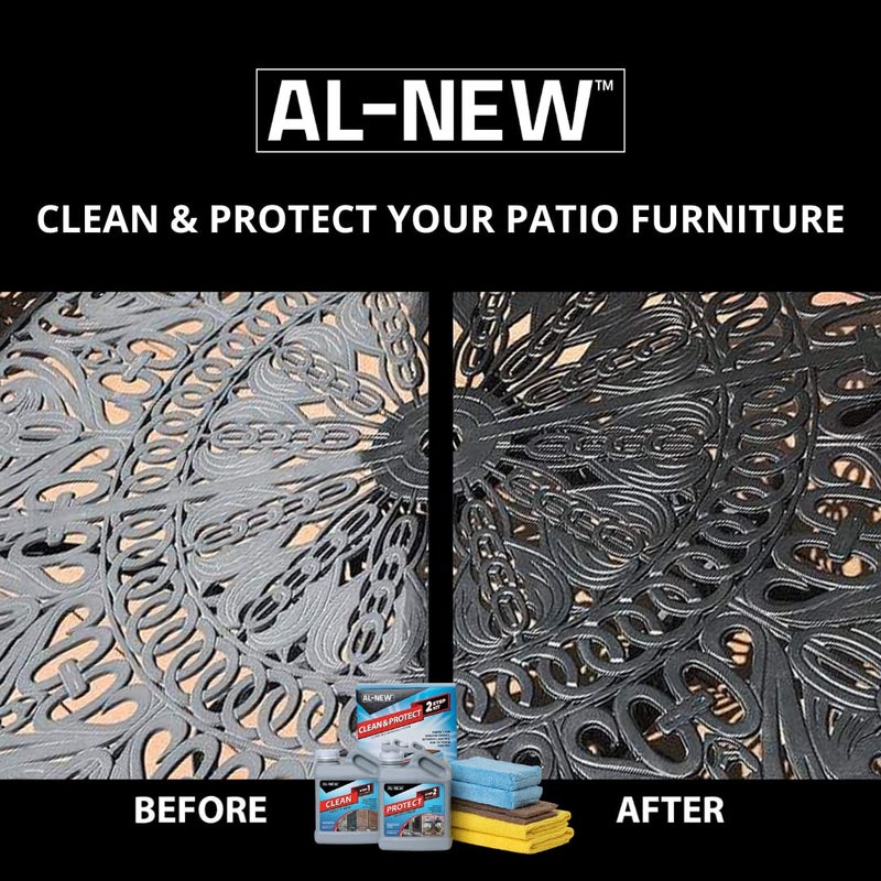 AL-NEW 2 Step Clean & Protect Kit | Clean, Restore, & Protect Your Outdoor Patio Furniture, Garage Doors, Exterior Lights, Window Frames, and More (16 Ounce Kit) - Image 3
