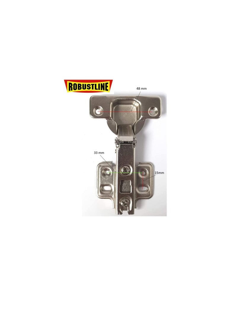 Robustline 110 Degree Angle Adjustable Stainless Steel Cabinet Door Concealed Cabinet Hinge Full Overlay Half Overlay Inset Hinges (6, Inset) - Image 3