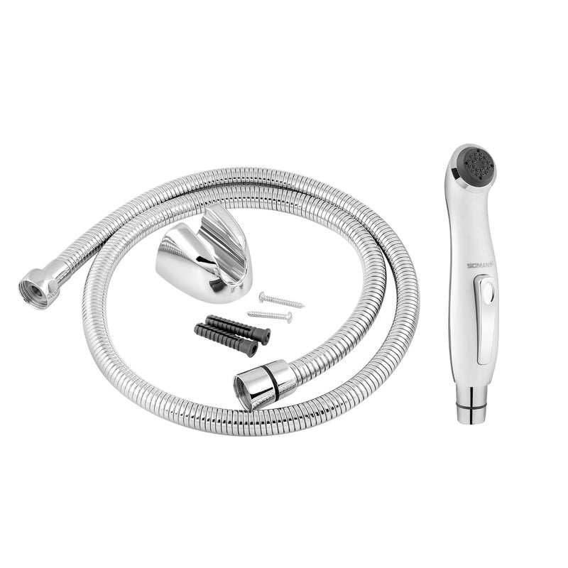 Somany Bathware Somany Beau ABS Flow Control with 1 Meter Tube Wall Hook Health Faucet - Image 4
