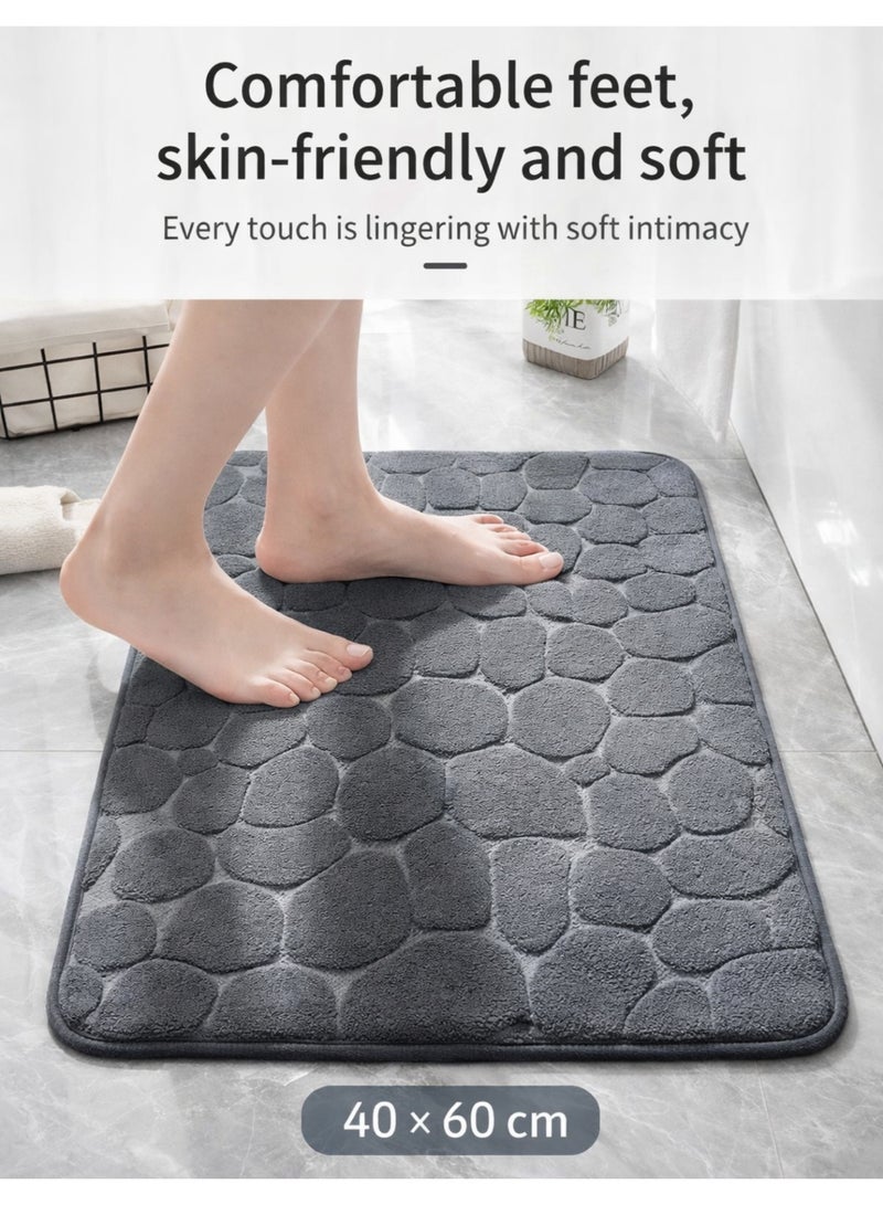 F.A.M.S Ultra Absorbent Bathroom Mat 40 x 60 cm – Non-Slip Soft Bath Rug, Quick Dry Water Absorbing Floor Mat, Anti-Skid Shower Mat for Bathroom, Kitchen & Home Use - Image 2