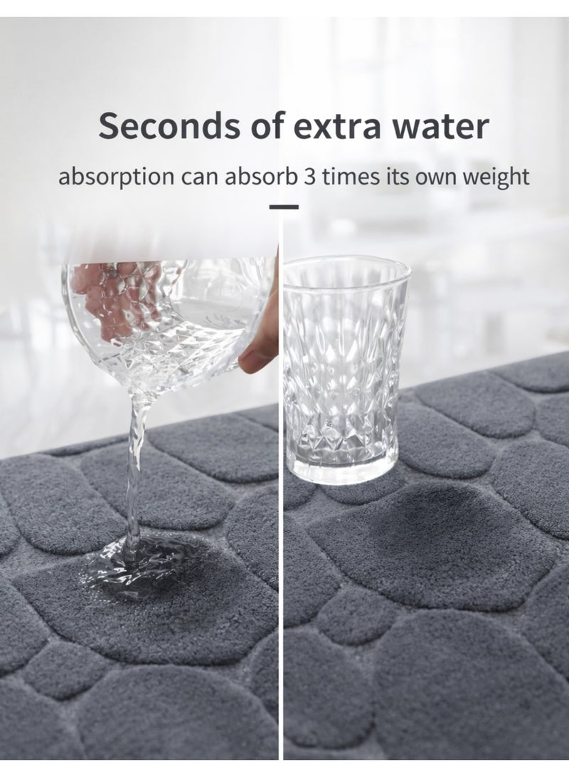 F.A.M.S Ultra Absorbent Bathroom Mat 40 x 60 cm – Non-Slip Soft Bath Rug, Quick Dry Water Absorbing Floor Mat, Anti-Skid Shower Mat for Bathroom, Kitchen & Home Use - Image 4