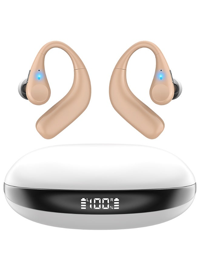 سماعة أذن مُحسّنة - شريحة رقمية - إلغاء ضوضاء بلوتوث - أوضاع متعددة المشاهد - سماعة أذن مثبتة على الأذن - مريحة في الارتداء (لون البشرة) - Image 1