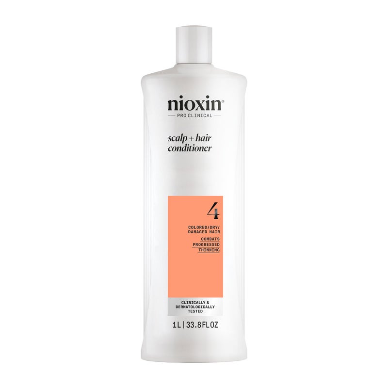 Nioxin System 4 Scalp  Hair Conditioner  For Colored or Damaged Hair with Progressed Thinning  With Niacinamide and Biotin  338 Fl oz