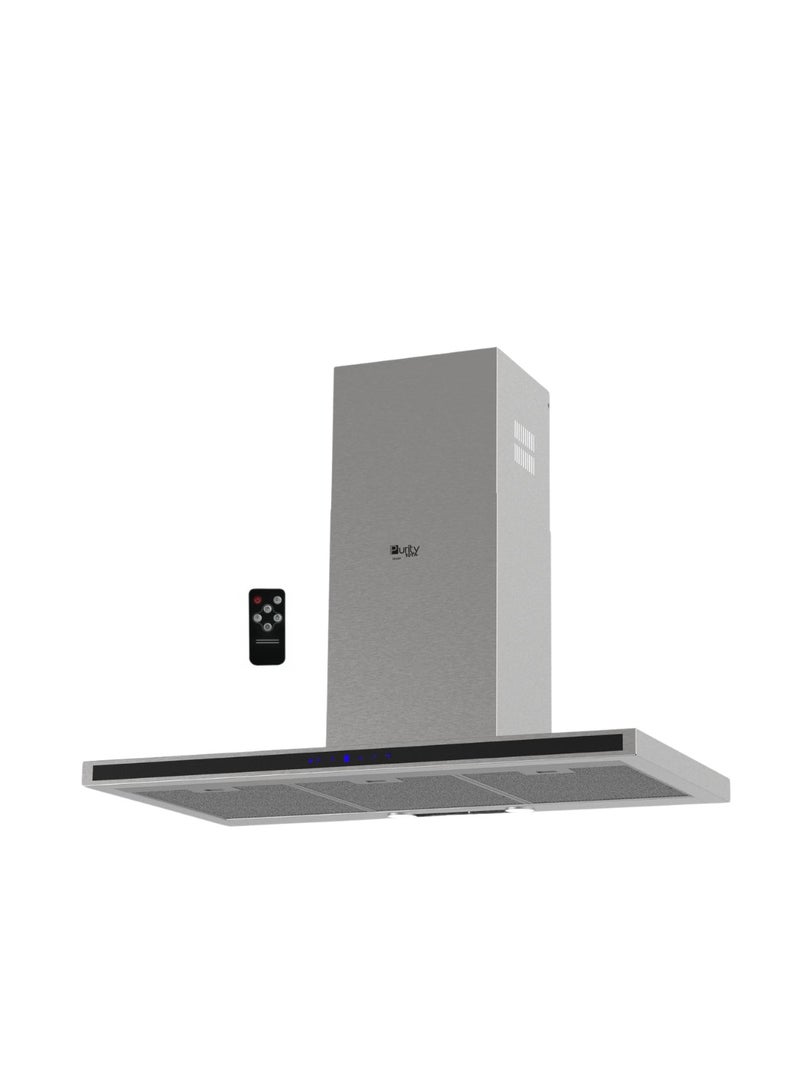 Kitchen Cooker Hood, 90 cm Wall-Mount, 1000 m³/h Suction Power, 5-Speed T Shape Design, LED Lighting & Remote Control, Stainless steel ( TS PRO Plus 90 X )