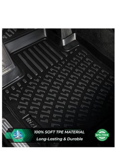 RIZLINER RizLiner honda accord 2018-2022 Floor Mats 3D Custom Fit Compatible with  Car Mats Laser Measured 1st & 2nd Row Floor Liners All Weather Non-Slip (Black)  - Image 2