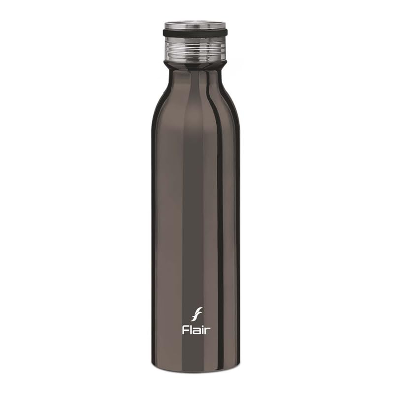 Flair Flair Elite Insulated Steel Bottle | Upto 24 Hours Hot & Cold | Leakproof, BPA-Free, Tough & Durable, Copper Coated-Double Walled, Rust Free Water Bottle (750 ml,Gun Metal) - Image 1