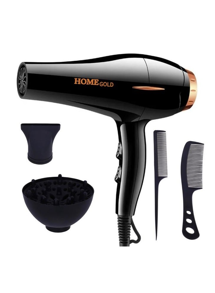 هوم جولد مجفف شعر هوم جولد HG-677  بأداء تجفيف متفوق مع إعدادات متعددة ورعاية أيونية وحماية من السخونة الزائدة (5000 وات) - Image 2