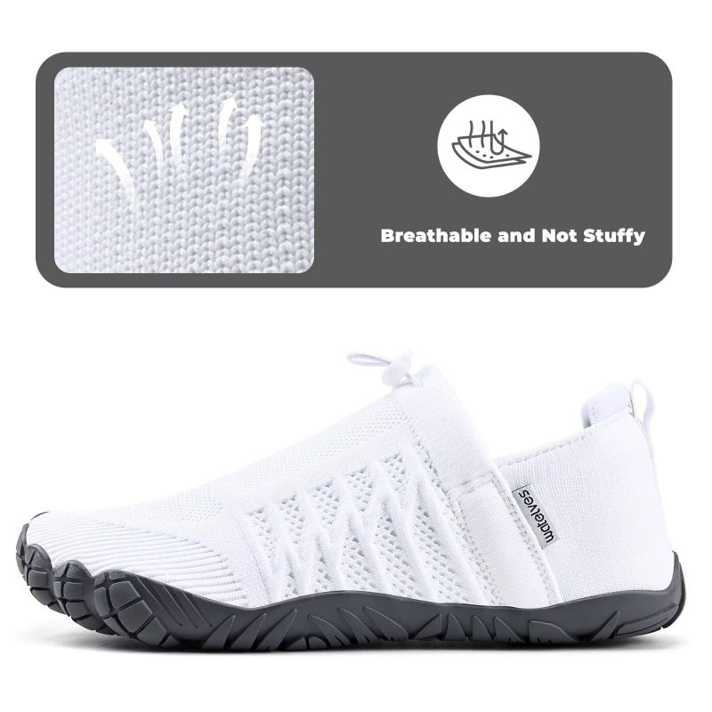 WateLves Barefoot Water Shoes Women Men Minimalist Walking Hiking Shoes Comfortable Sneakers for Trekking | Trail Running | Climbing(937/White-Dark Gray,38) - Image 5