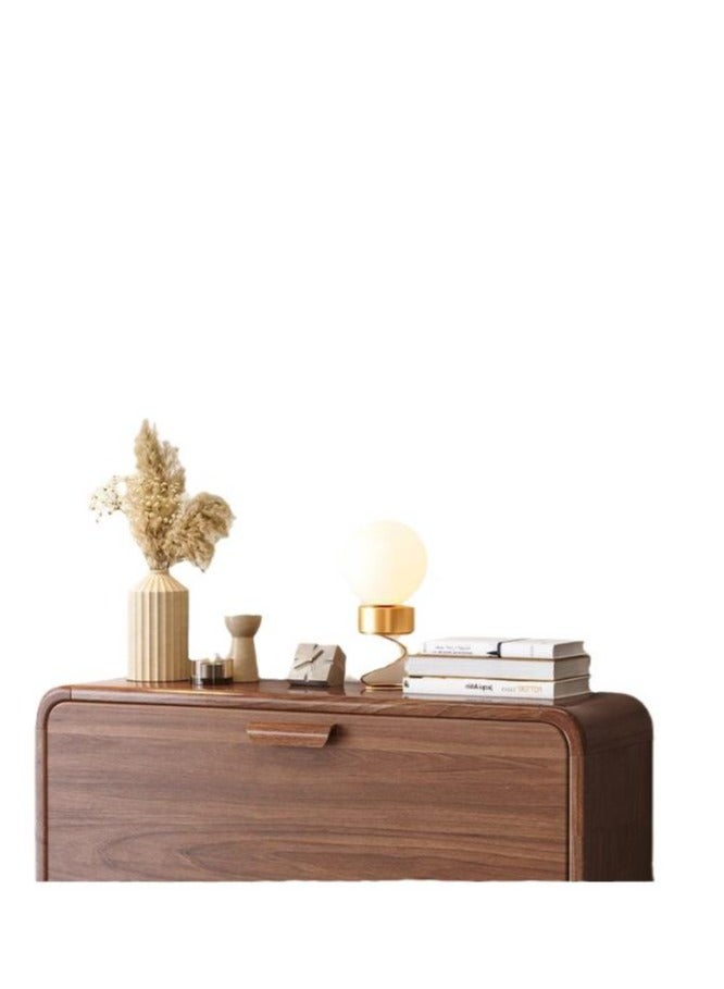 جولدن خزانة أحذية للمدخل، خزانة أحذية ضيقة بيضاء مع رف أحذية قابل للطي، منظم أحذية خشبي بثلاث طبقات للمنزل والشقة (بني + أبيض) - Image 4