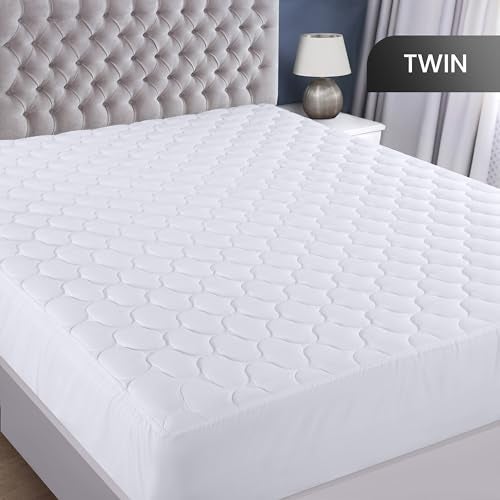 Utopia Bedding Waterproof Mattress Protector, Twin Mattress Pad, Quilted Fitted Cover Stretches up to 16 Inches Deep (White) - Image 2
