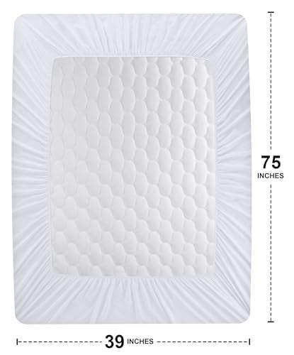 Utopia Bedding Waterproof Mattress Protector, Twin Mattress Pad, Quilted Fitted Cover Stretches up to 16 Inches Deep (White) - Image 4