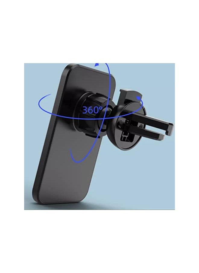 PROMASS - A.S Qi15W Magnetic car Wireless Charger Charging Pad Phone Holder Magnet compatible For iphone14 13 12 magsafe 15W Fast Car Wireless Charger. (White) - Image 1