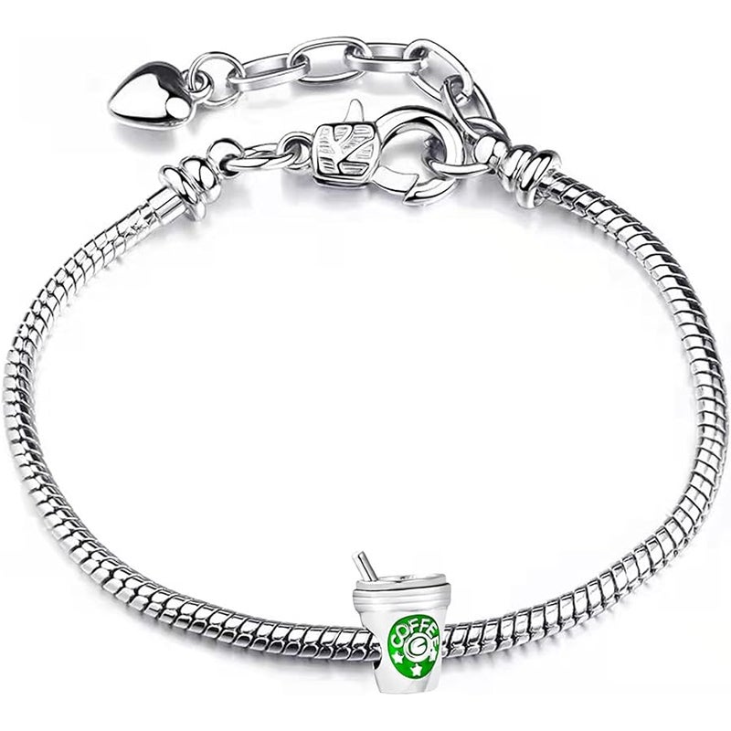 TGLS Coffee Cup Charm for Coffee Lover Bead Compatible With Pandora Bracelets - Image 2