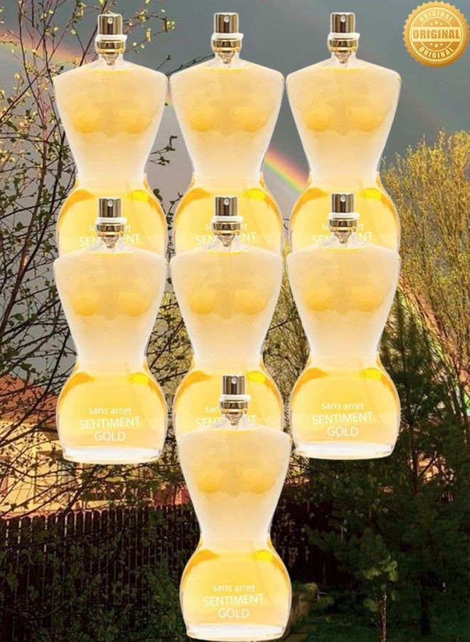 Gold 7 Pieces Sans Arret Sentiment Gold Perfume 100ml EDP - Image 1