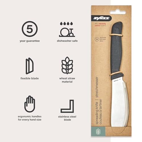 Zyliss Sandwich Knife Condiment Spreader Sandwich Spreader for Butter Cream Cheese Jellies Ergonomic Stainless Steel Spreading Butter Spread for Bagels Toast Gray 47 - Image 3