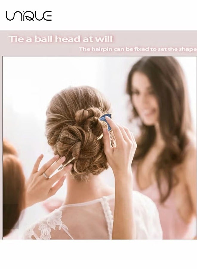 يونيك دبابيس الشعر للنساء ، 4 قطع مقاطع شعر على شكل حرف U ، عصي شعر معدنية عتيقة دبوس الشعر الفرنسي تسريحة الشعر شينيون للنساء شوكة شعر الفتيات للشعر المتوسط الكثيف - Image 4