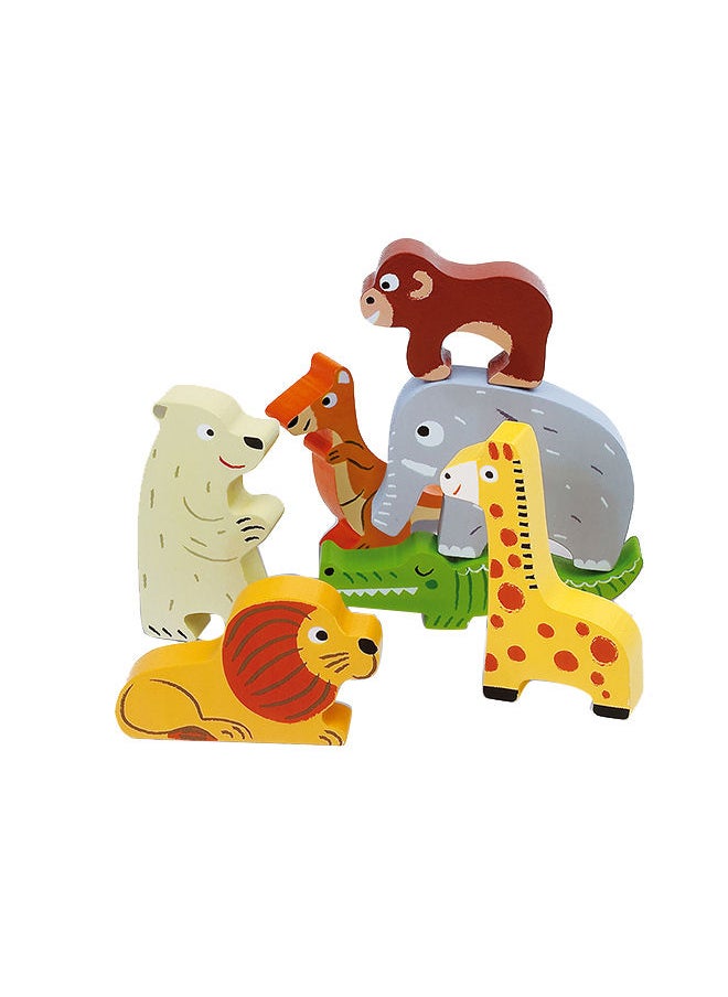 Janod - Janod Wooden Puzzle Zoo Chunky 7-Pieces - Image 1