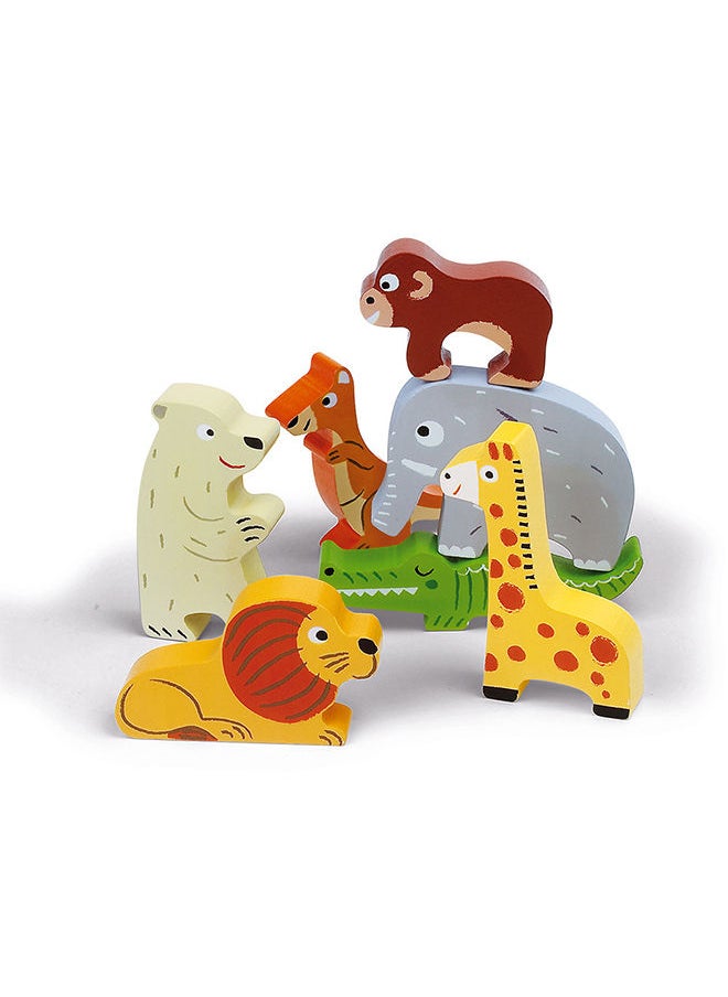 Janod - Janod Wooden Puzzle Zoo Chunky 7-Pieces - Image 1