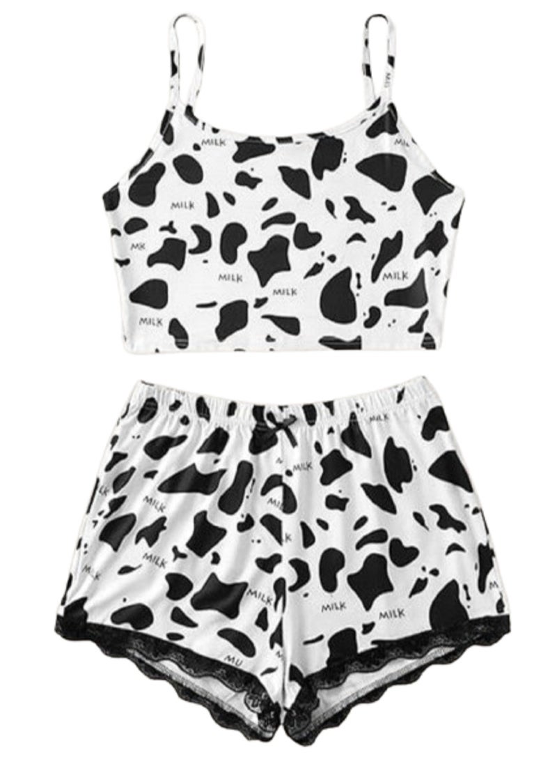 lingerie hot short Pajamas for women with two pieces of cow print sleeveless open-chest - pzsku/ZC3C47437B2ABFCF53F25Z/45/_/1732365869/11c154dc-6004-4389-a1bb-b6ac1269df1a