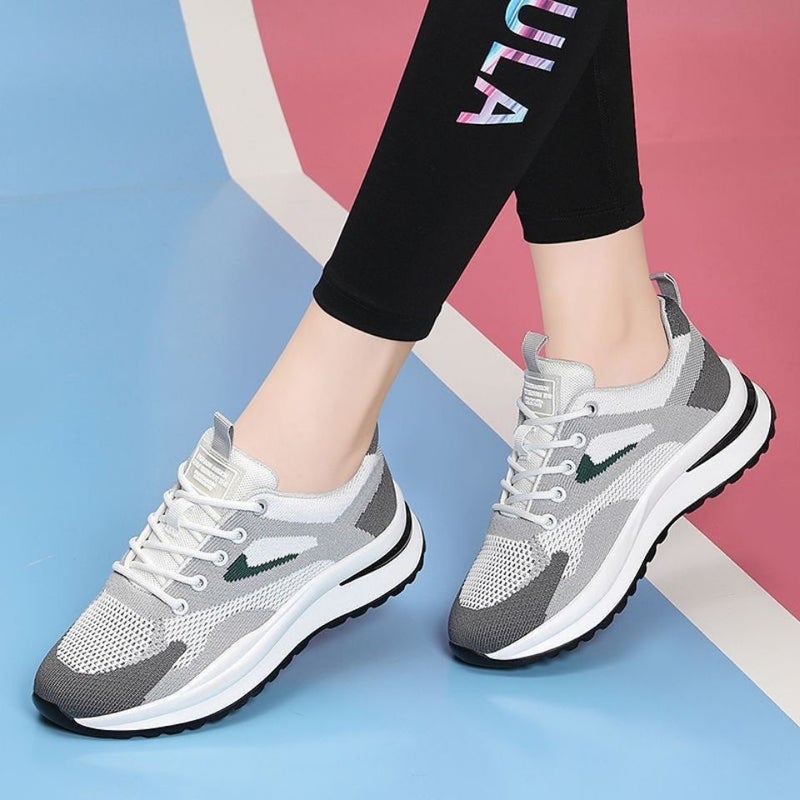 Women's Low Top Sneakers Breathable Mesh Soft Sole Casual Running Shoes - Image 2