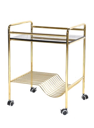 Serving trolley 2 rotors of glass and gold steel - pzsku/ZC3C48BF5CA6B72F6DF7DZ/45/_/1730361441/f7e566db-fd92-4607-8cb5-a31a5406796e