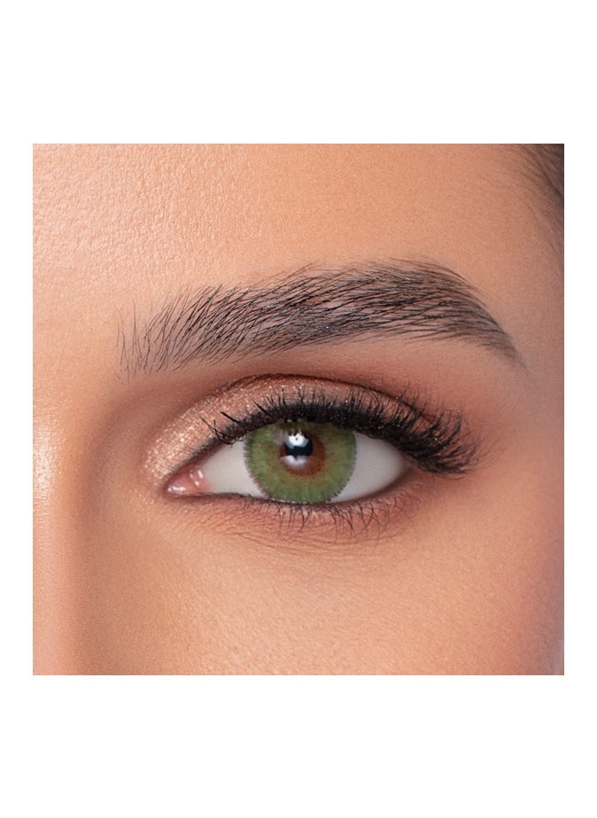 Naturel Natural Brand Contact Lenses - Monthly Lenses - La Green Color - Pair in Box with Lens Case  - Image 1