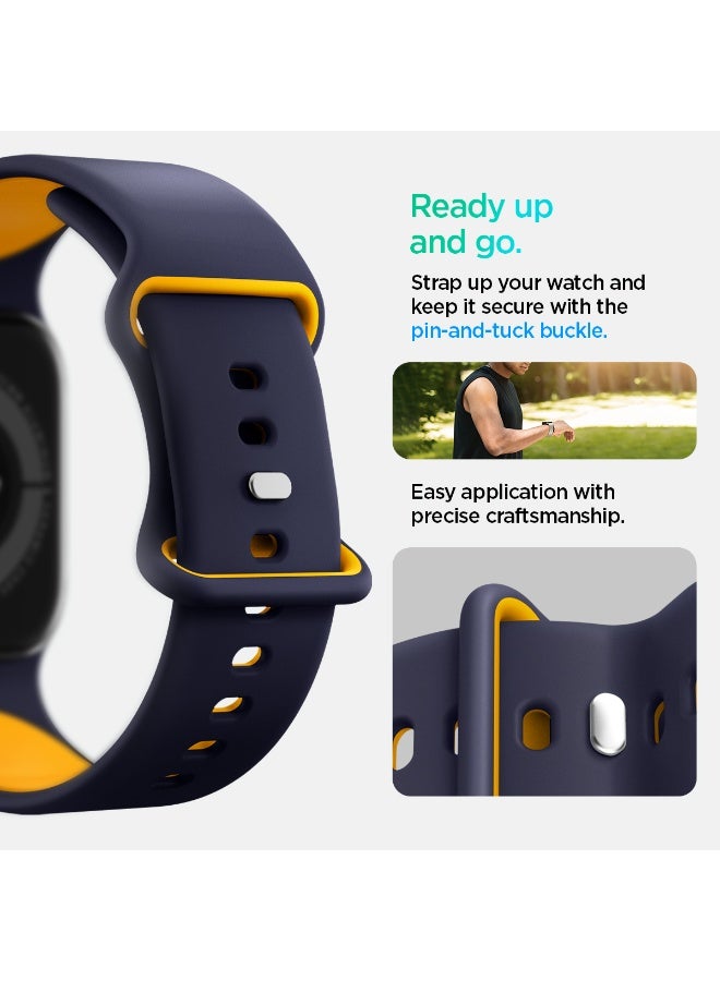 Spigen Nano Pop Apple Watch Band for Apple Watch Ultra 3/2/1 49mm, Series 11/10 46mm, 9/8/7 45mm, SE2/SE/6/5/4 44mm, 3/2/1 42mm Adjustable Loop Strap - Blueberry Navy - Image 5