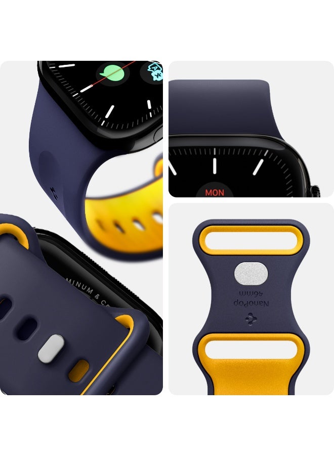 Spigen Nano Pop Apple Watch Band for Apple Watch Ultra 3/2/1 49mm, Series 11/10 46mm, 9/8/7 45mm, SE2/SE/6/5/4 44mm, 3/2/1 42mm Adjustable Loop Strap - Blueberry Navy - Image 3