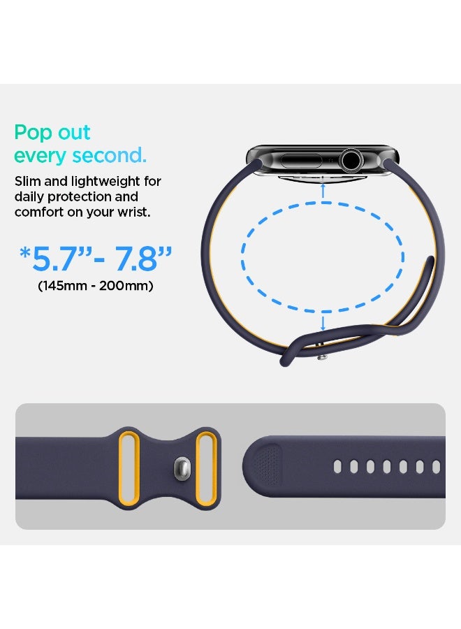 Spigen Nano Pop Apple Watch Band for Apple Watch Ultra 3/2/1 49mm, Series 11/10 46mm, 9/8/7 45mm, SE2/SE/6/5/4 44mm, 3/2/1 42mm Adjustable Loop Strap - Blueberry Navy - Image 4