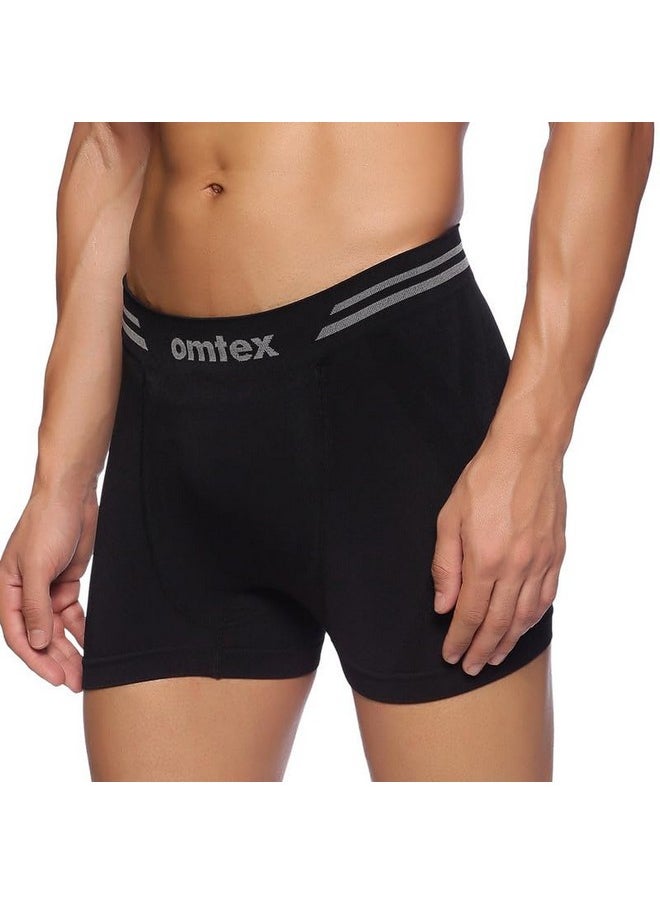 omtex Seamless Shorts with Inner Pockets for Abdomen Guard Suitable for All Kinds of Sports and Training Activities Black - Large (Pack of 2) - pzsku/ZC3C49FC19CE2E3E81532Z/45/_/1738305446/cc11e553-a5b8-4e26-bfc3-457c93d45490