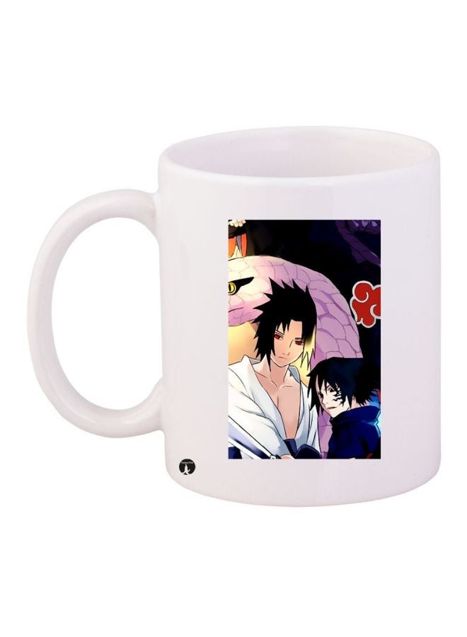 RYN Naruto Amino Printed Coffee Mug White/Pink/Beige 11ounce