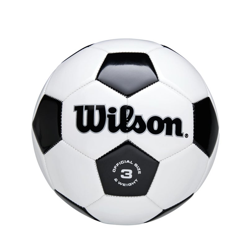 WILSON Traditional Soccer Ball - Size 3, Black/White - Image 1