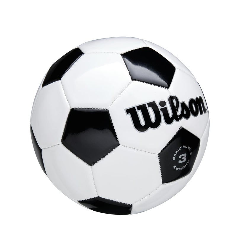WILSON Traditional Soccer Ball - Size 3, Black/White - Image 2