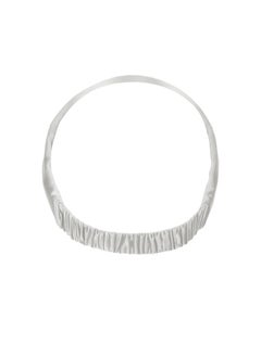 BRIGHTLY LABS Silk Headband in Silver Grey (One Size) - 22 Momme Pure Mulberry Silk Fashion Headband for Women, Delicate, Lightweight, Versatile Hairband, Non Slip Head Wraps Great for Sports, Yoga  - Image 2