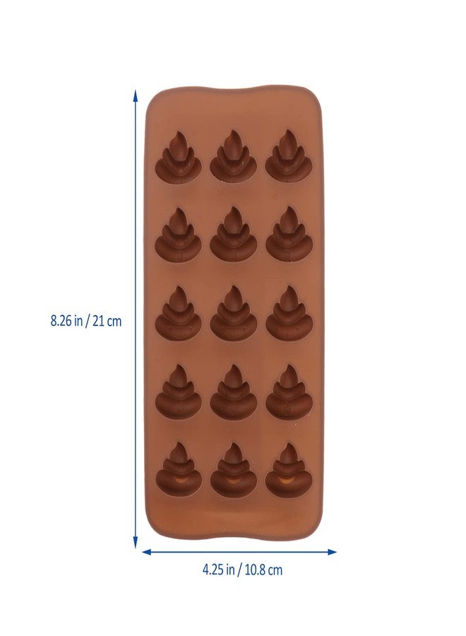 TOPBATHY Silicone Poop Mold 3Pcs Set for Baking Chocolate Candy Cake Fondant 8.3X4.3X0.6 Inch Funny Poop Shape Moulds for Kitchen Dessert Making - Image 2