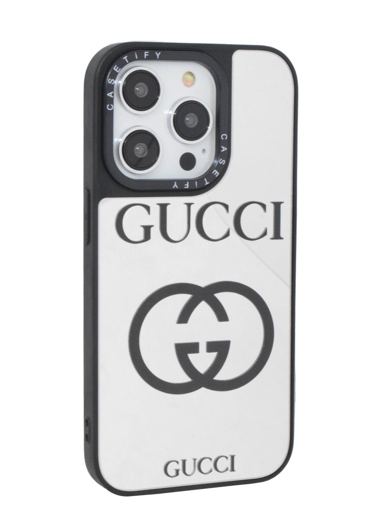 Casetify iPhone 14 Pro Cover Luxury Plating Embossed Hard Phone Case Tempered Glass Back Cover - Image 1