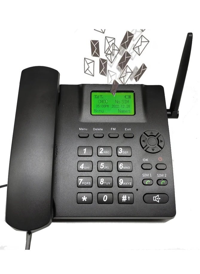 Generic Cordless Phone for old people GSM Fixed Wireless Phone, Dual SIM Fixed FM Radio, Wireless Telephone home office house  - Image 1