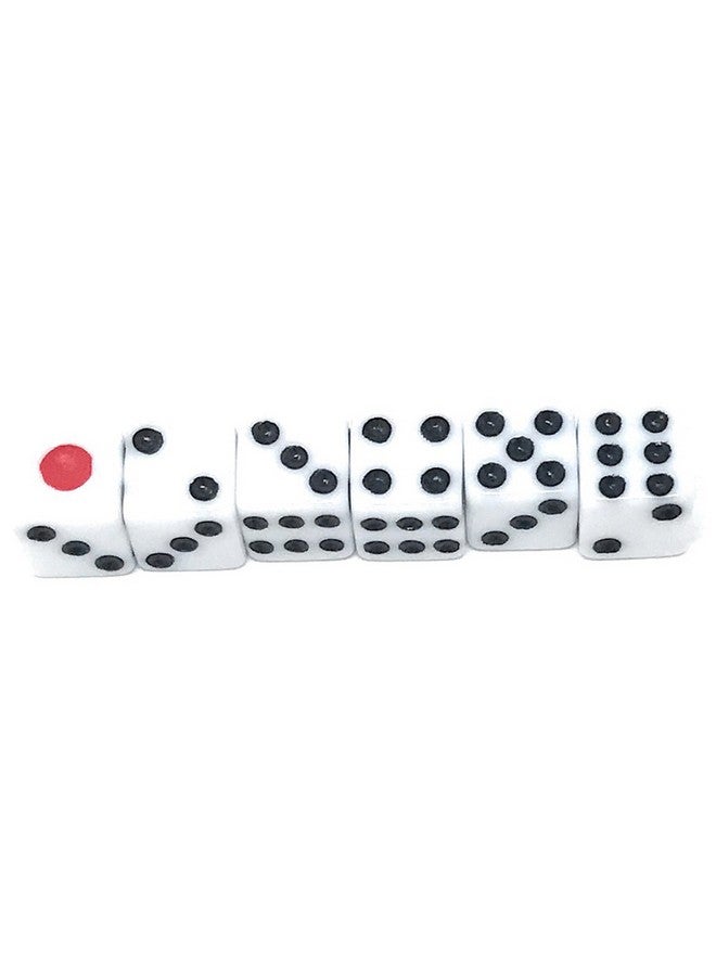 Gocomcom 100pcs 8mm White Dice with Black Pips Dots for Board Games, Activity, Casino Theme, Party Favors, Toy Gifts by Gocomcom - Image 1