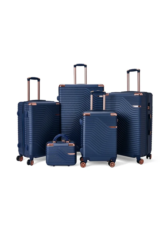 LIMRA Travel Bags Luggage set 5 pieces travel Bags with a distinctive design from limra Navy