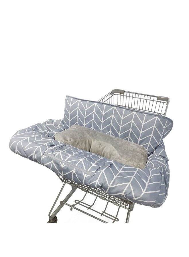 ICOPUCA Shopping Cart Covers for Baby with Pillow, Seat positioner Cotton High Chair Cover, Machine Washable for Infant, Toddler, Boy or Girl (Square) - Image 1